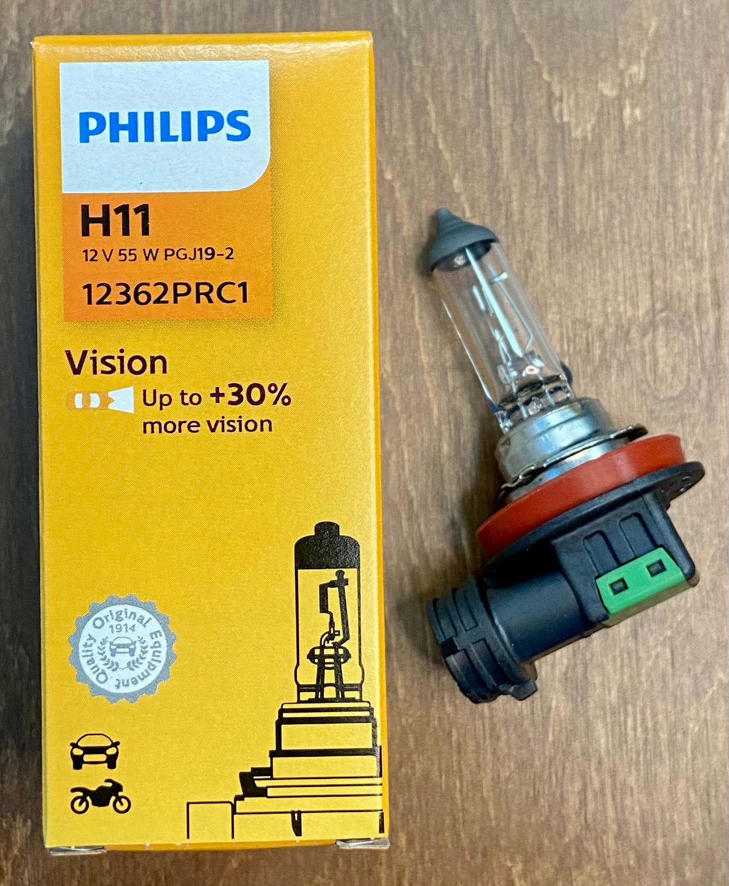 Philips H11 12V 55W Vision +30 %